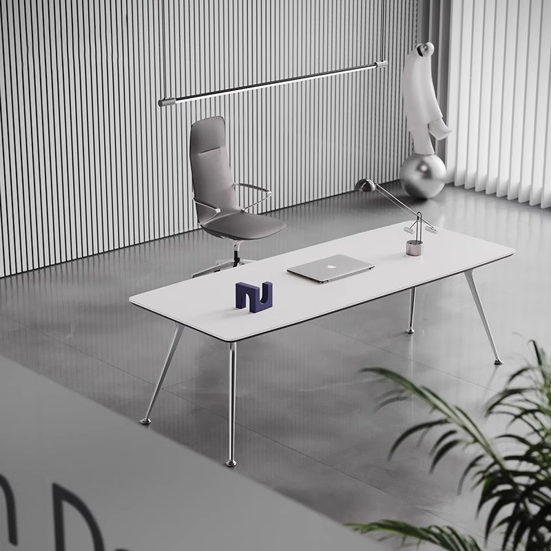 Long Straight Managers Desk Si - Office Management Technology 评论和价格